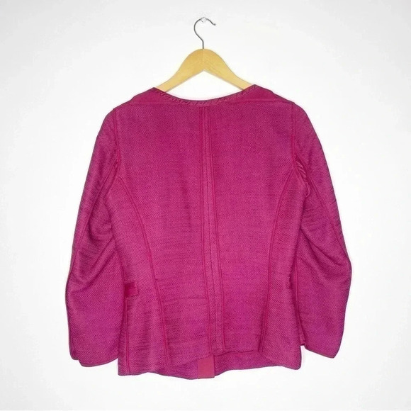 Donna Karen Purple Button Up Blazer Jacket Size Medium - Picture 7 of 7